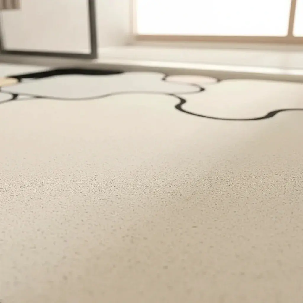 Tapis de sol diatomées beige absorbant et élégant