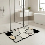 Tapis de sol diatomées beige absorbant et élégant