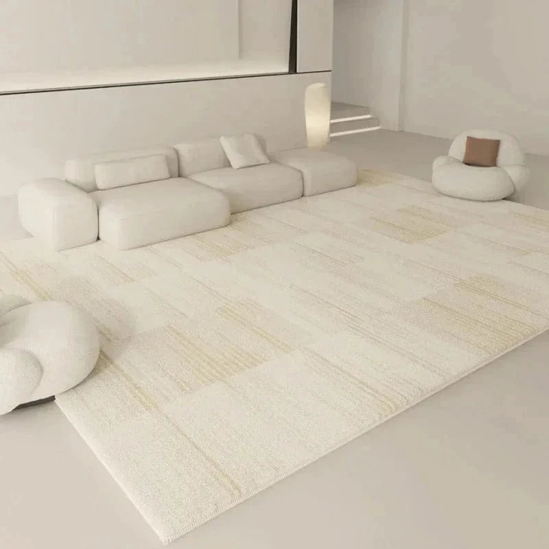 Ma boutique Beige / 80x120cm Tapis de style Wabi-sabi Beige Damier