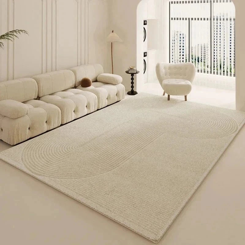 Ma boutique Beige / 80x120cm Tapis de style Wabi-sabi Beige diverse rayure