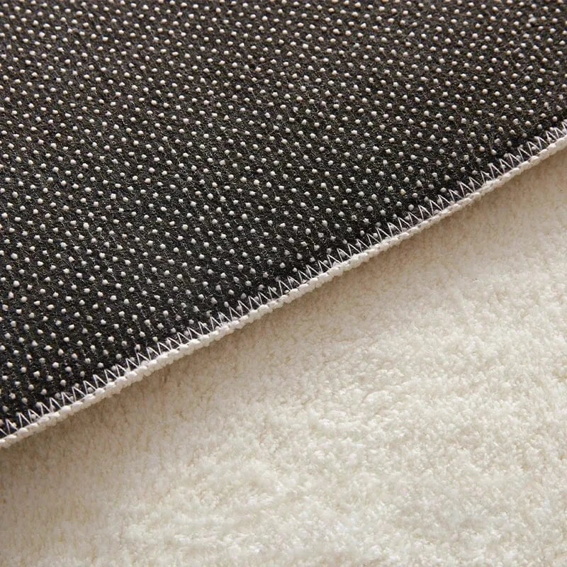 Ma boutique Tapis de style Wabi-sabi Beige Rayure encadrer