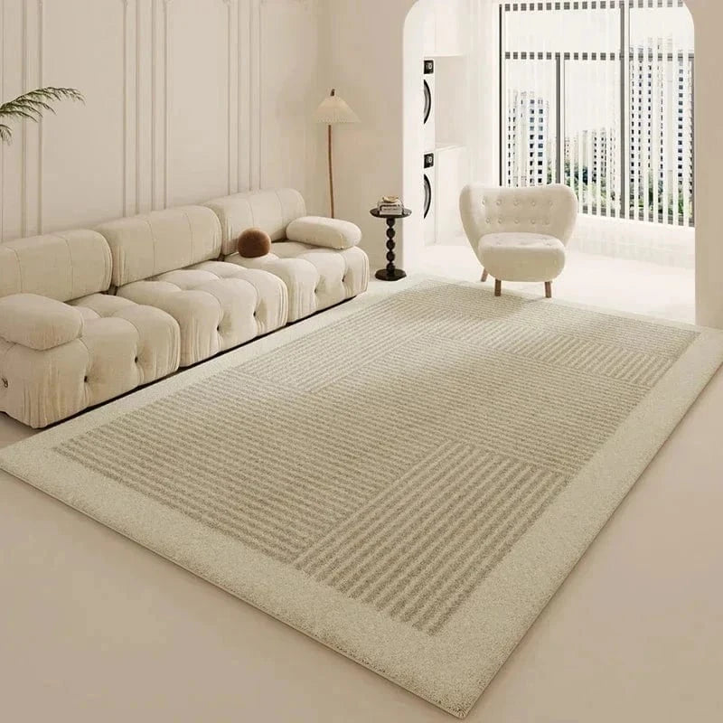 Ma boutique Beige / 80x120cm Tapis de style Wabi-sabi cadre Beige