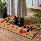 Tapis d'entrée motif cœurs - Femme stylée
