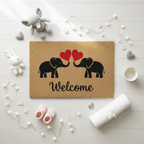 Tapis d'entrée cœur d'éléphant