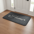 Tapis d'entrée confortable accueille cœur