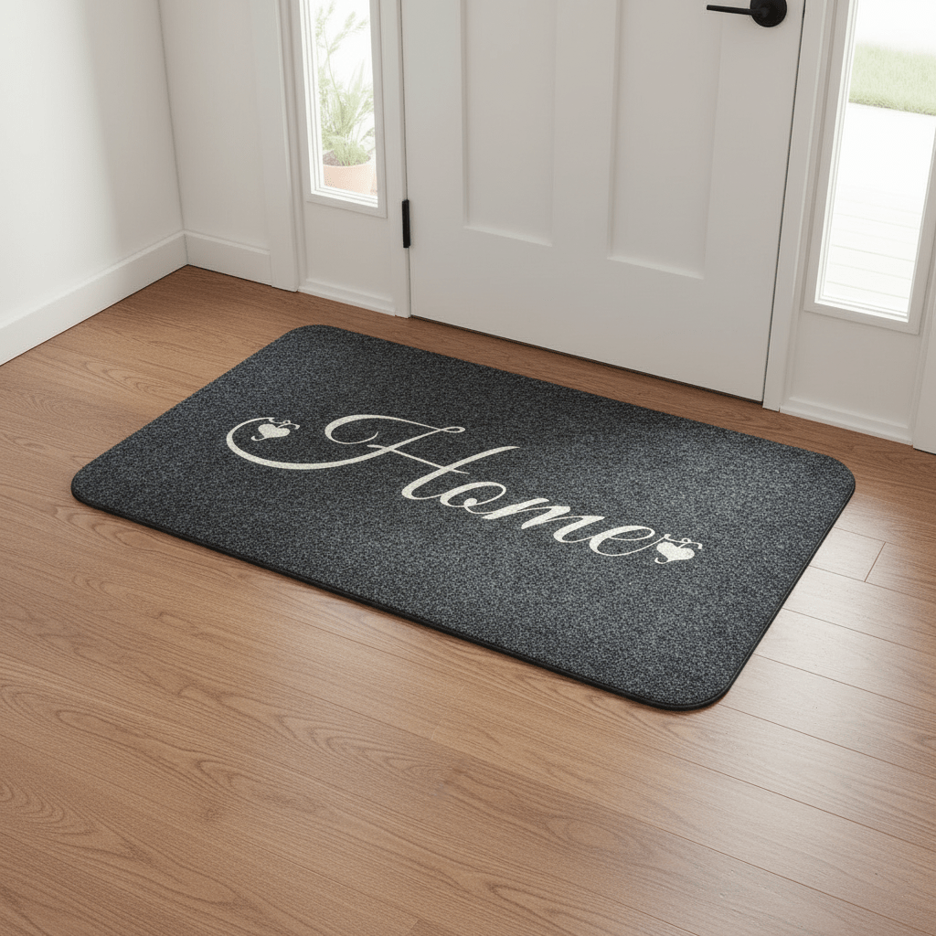 Tapis d'entrée confortable accueille cœur