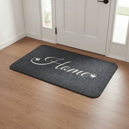 Tapis d'entrée confortable accueille cœur