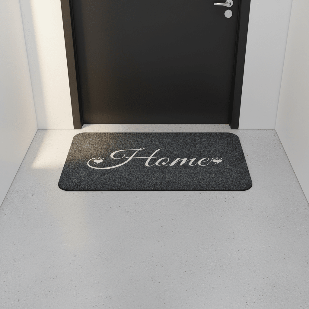 Tapis d'entrée confortable accueille cœur
