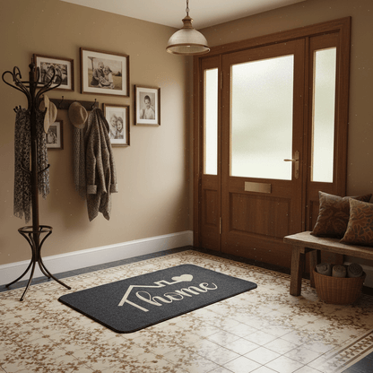 Tapis d'entrée confortable maison accueillante