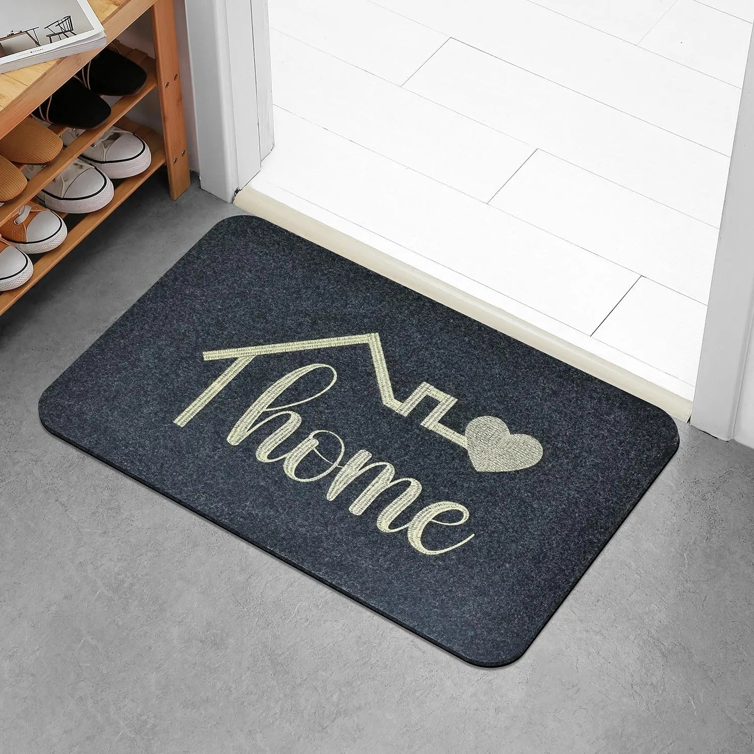 Tapis d'entrée confortable maison accueillante