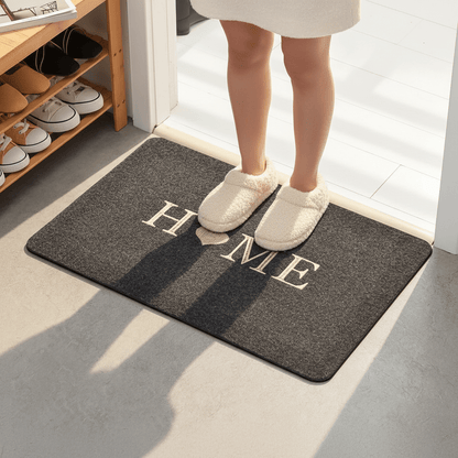 Tapis d'entrée confortable maison cœur