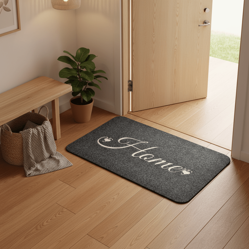 Tapis d'entrée confortable papillons