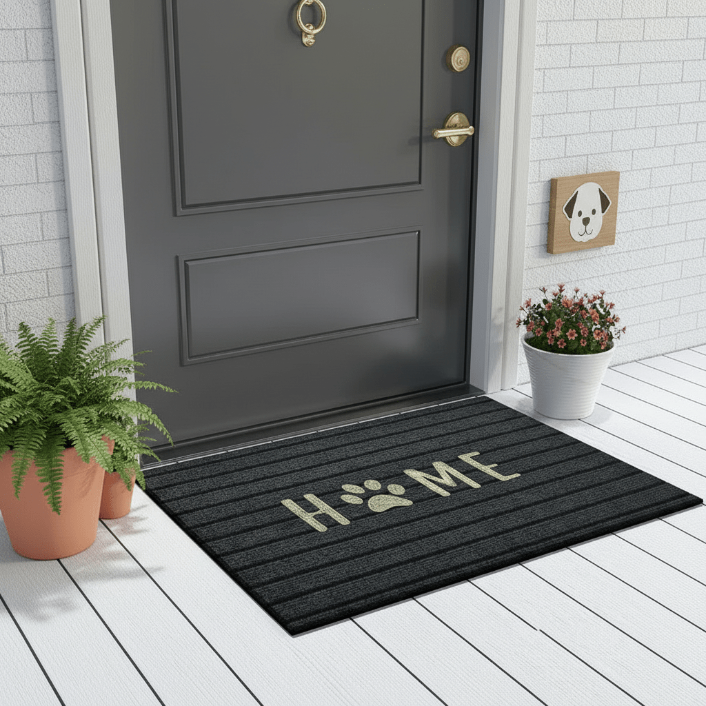 Tapis d'entrée empreinte canin