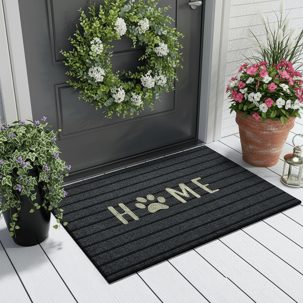 Tapis d'entrée empreinte canin