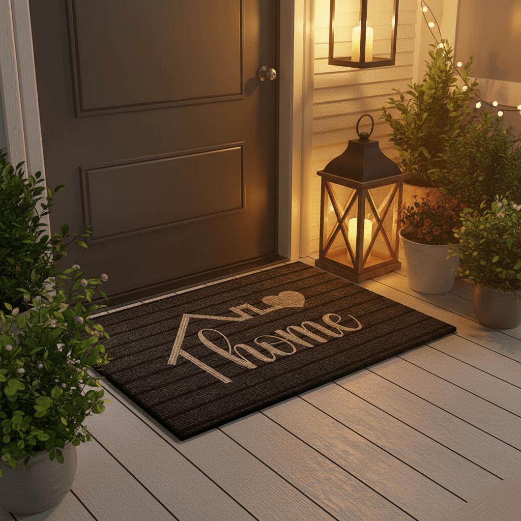 Tapis d'entrée maison accueillante