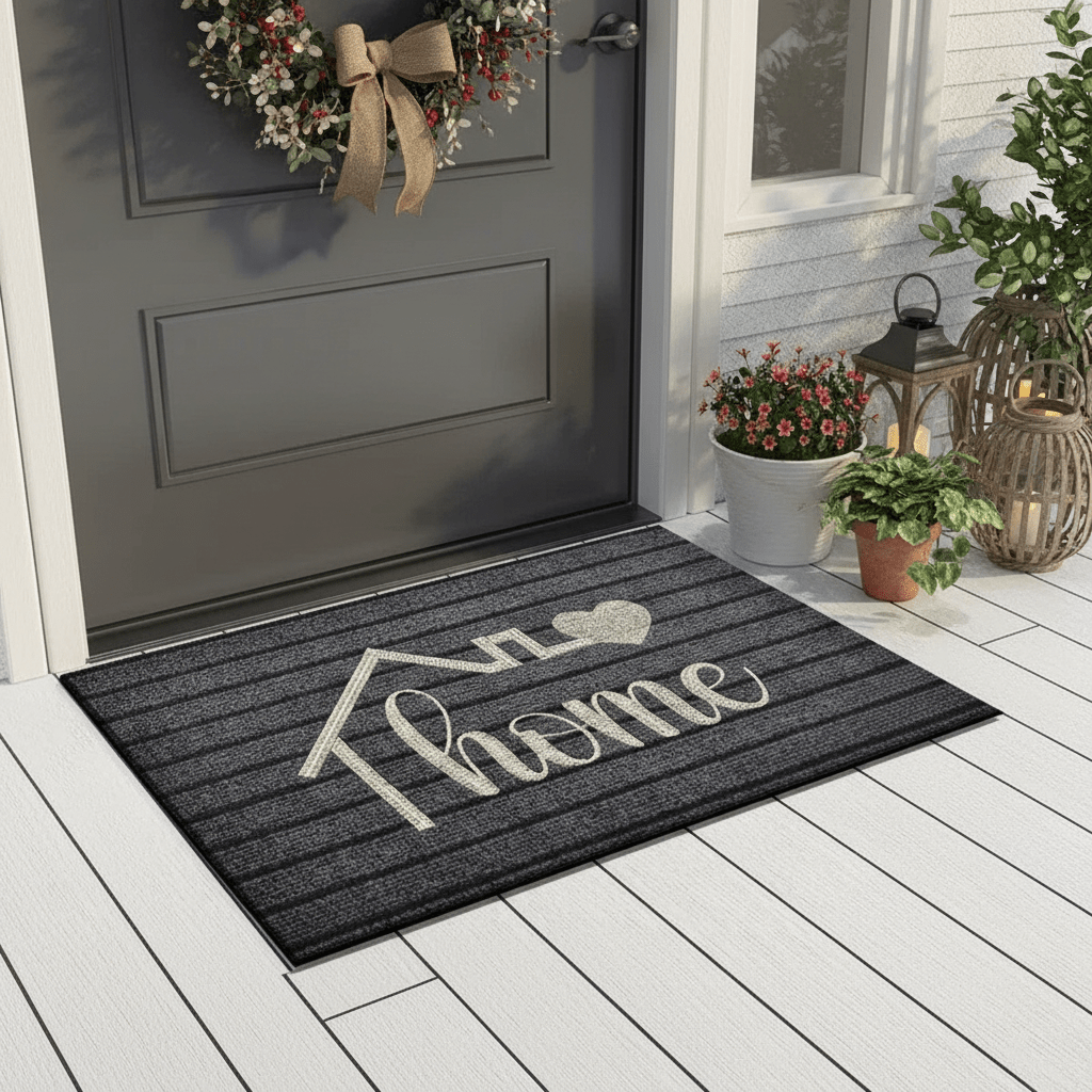 Tapis d'entrée maison accueillante