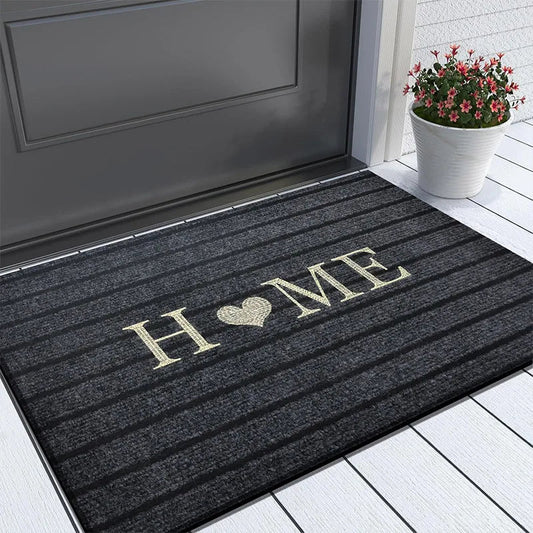 Tapis d'entrée maison cœur