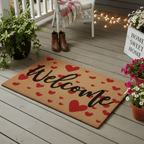 Tapis d'entrée motif cœurs