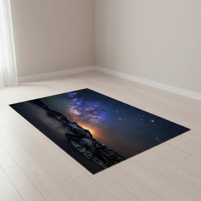 Tapis enfant paysage étoilé - Élégance nocturne pour la chambre d'enfant