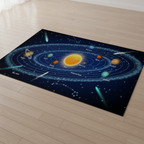Tapis enfant système solaire 3D pour une chambre ludique et éducative