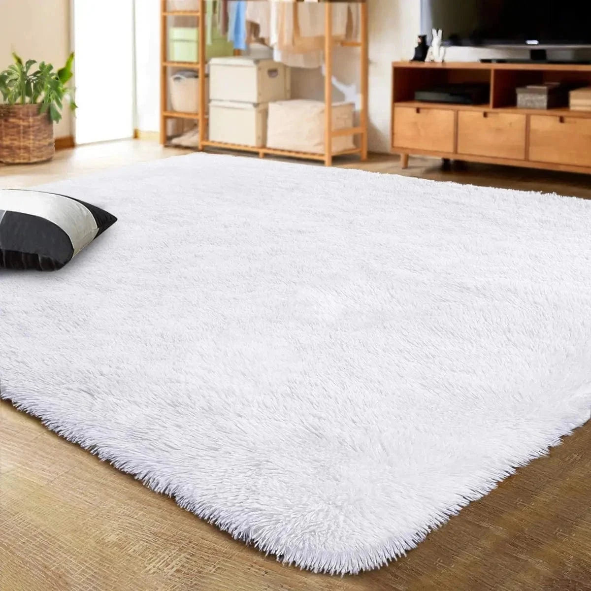 Ma boutique Blanc / 160cmx200cm Tapis épais et moelleux Shaggy Blanc