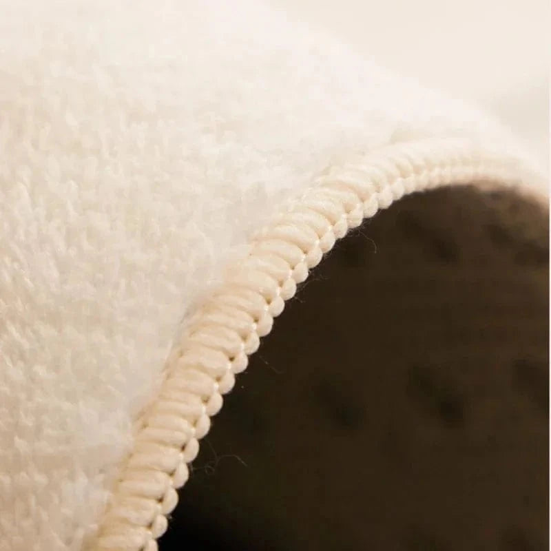 Ma boutique Tapis forme irrégulière de salon Beige contour vert