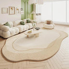 Ma boutique Beige / 200x250cm Tapis forme irrégulière de salon Beige Crème