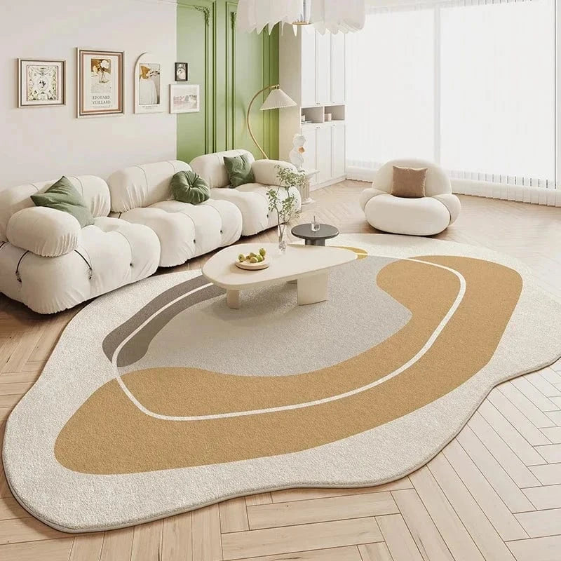 Ma boutique Bronze / 80x120cm Tapis forme irrégulière de salon café crème