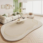 Ma boutique Beige / 80x120cm Tapis forme irrégulière de salon Couleur crème