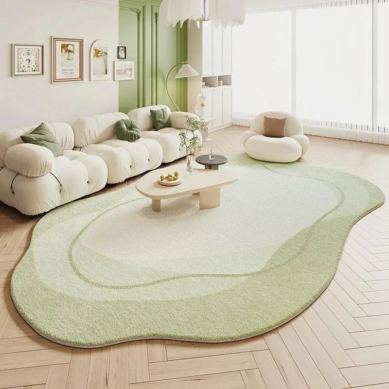 Ma boutique Vert / 80x120cm Tapis forme irrégulière de salon Vert citron