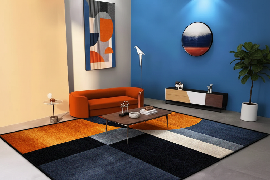 Tapis géométrique classique - Espace ouvert sophistiqué