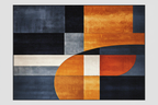 Tapis géométrique classique - Vue aérienne du dessus uniquement