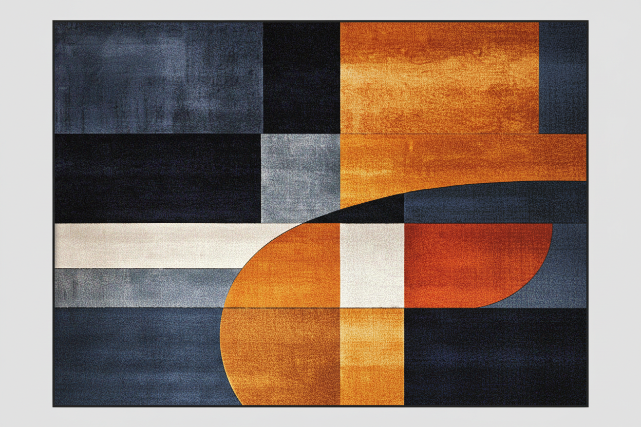 Tapis géométrique classique - Vue aérienne du dessus uniquement