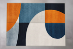 Tapis géométrique moderne - Vue aérienne du dessus