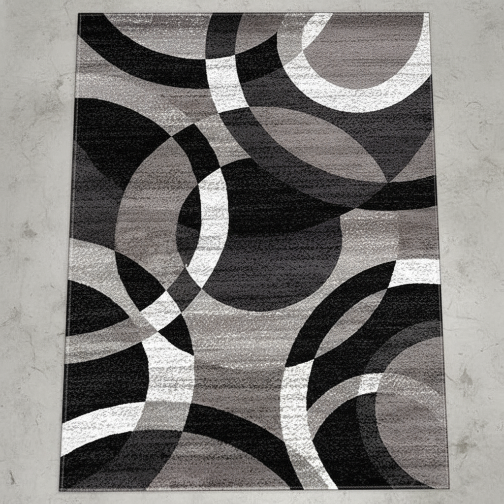 Tapis géométrique moderne au style nordique pour un intérieur tendance