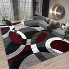 Cosysol Noir / 40x60cm 16x24inch Tapis géométrique Nordique Moderne Ambiance