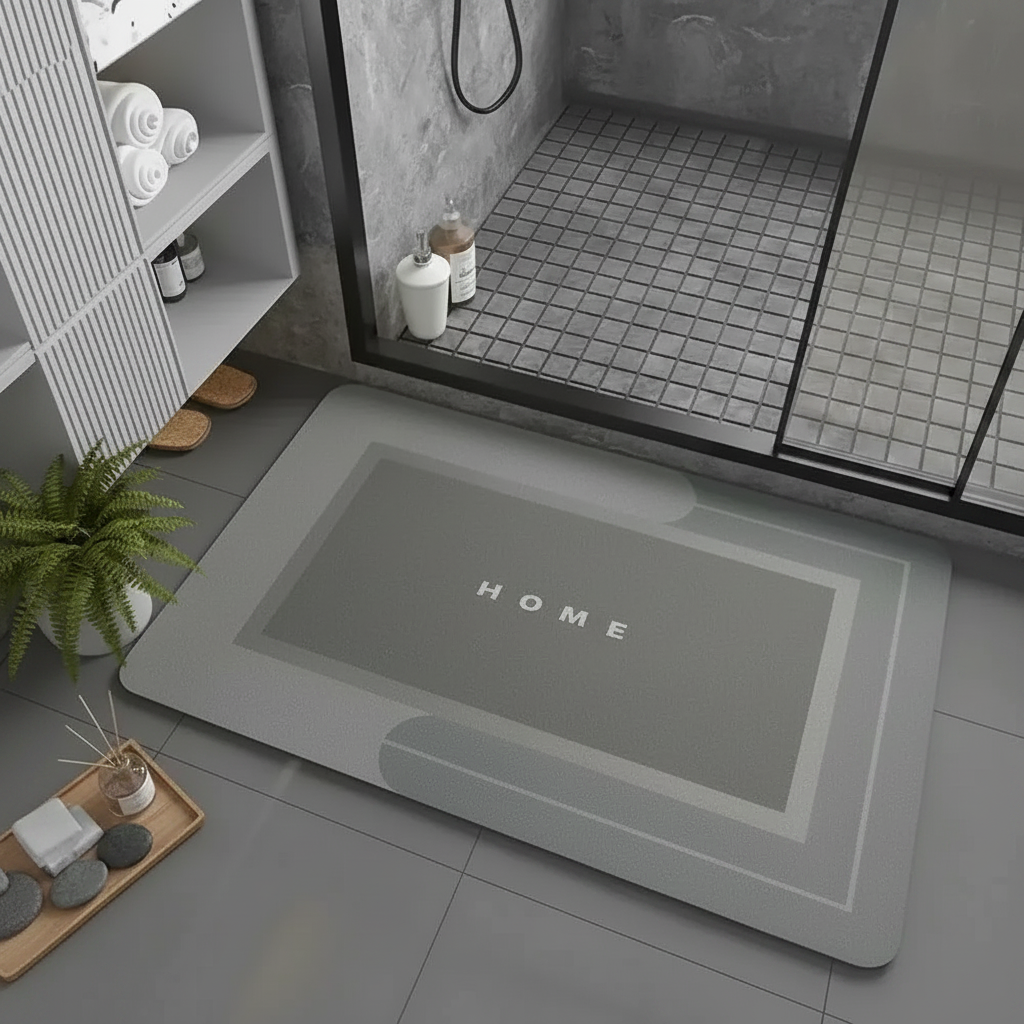 Tapis gris douche italienne