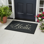 Tapis Home devant une porte extérieure