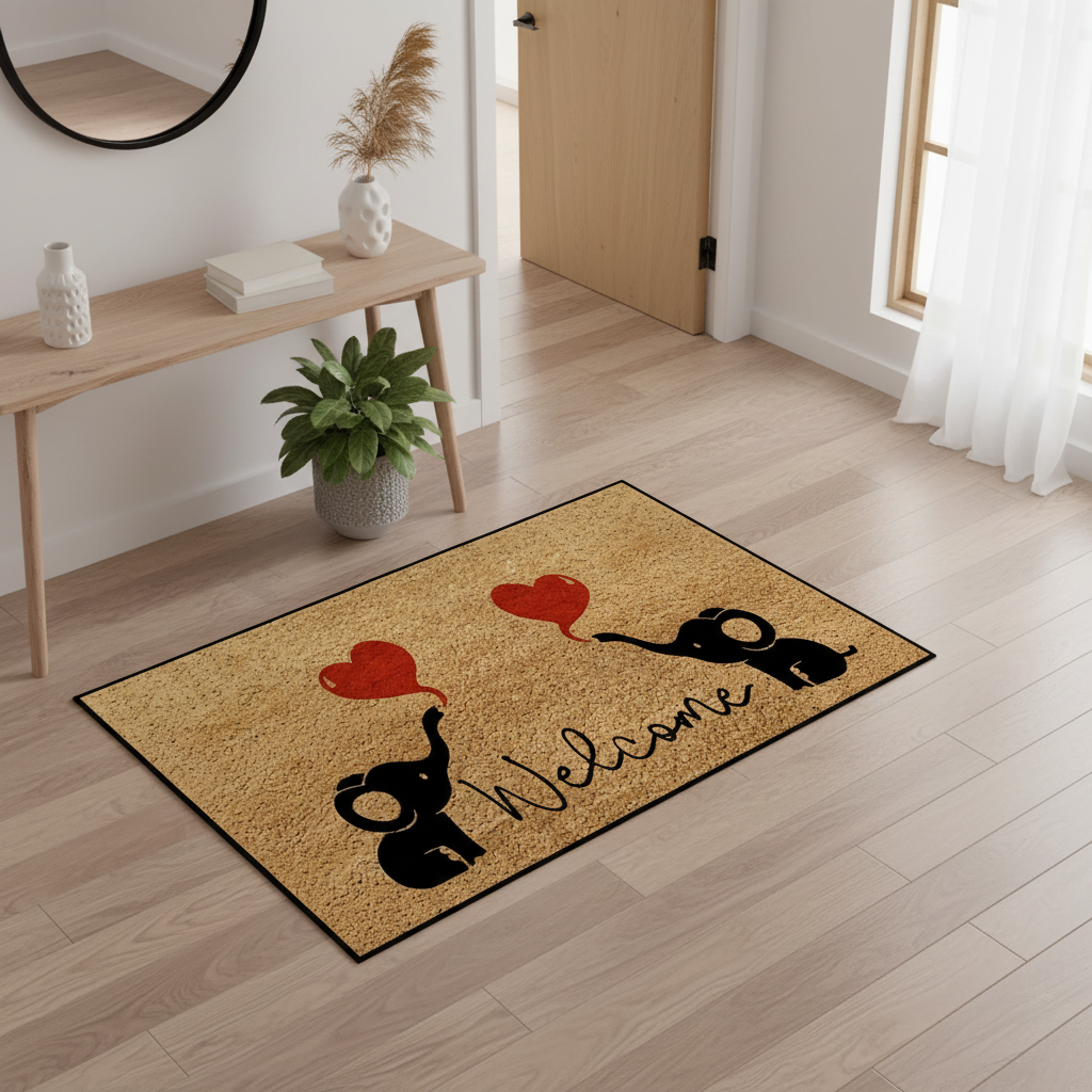 Tapis éléphant - Style scandinave