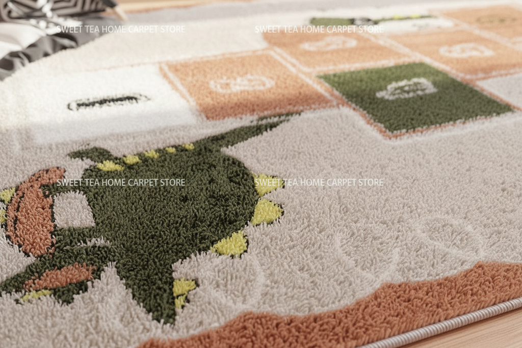 Tapis marelle Dinosaure - Gros plan texture