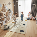 Tapis marelle espace - deux enfants