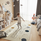 Tapis marelle espace - enfant qui saute