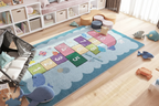 Tapis marelle sous l'eau - Salle de jeu thème marin