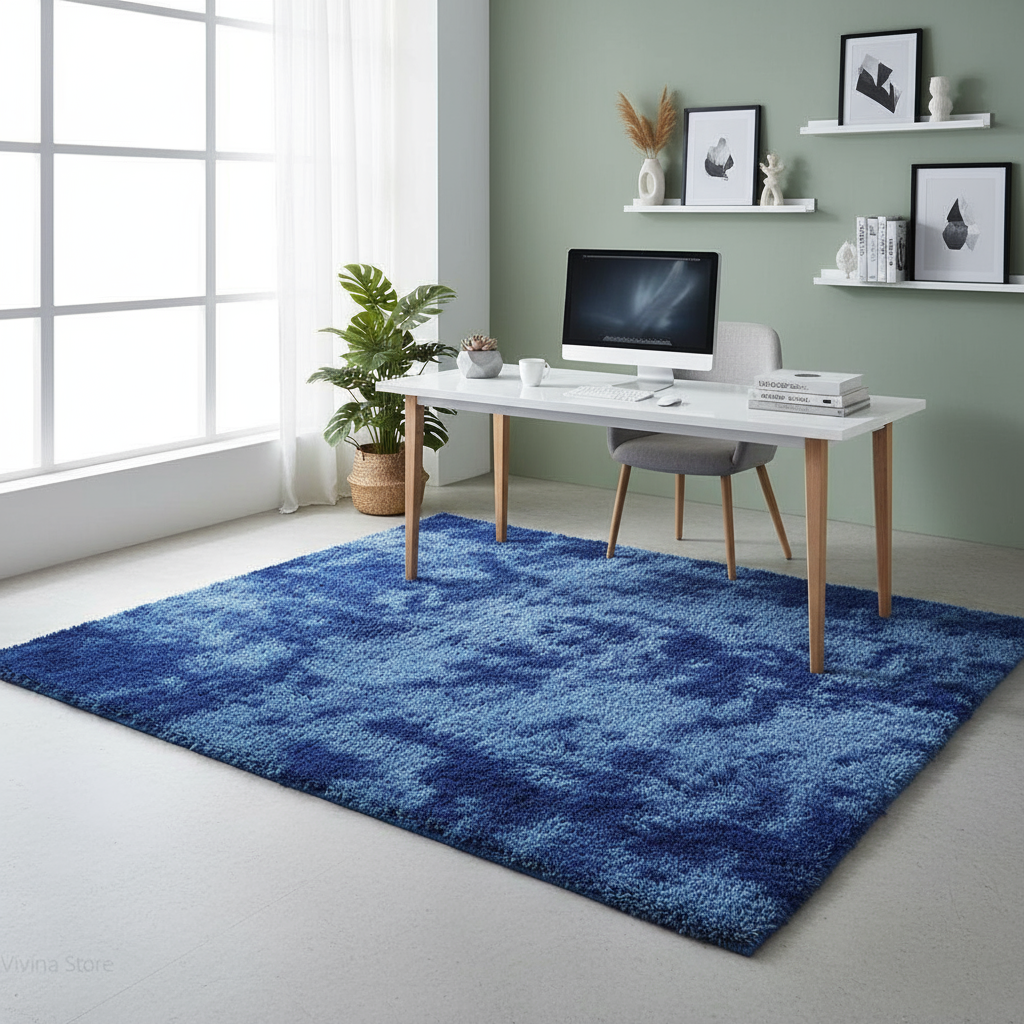 Tapis moelleux bleu marine - Confort et élégance pour votre intérieur
