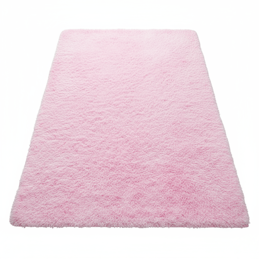 Tapis moelleux rose Shaggy pour un intérieur cosy et tendance