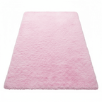 Tapis moelleux rose Shaggy pour un intérieur cosy et tendance