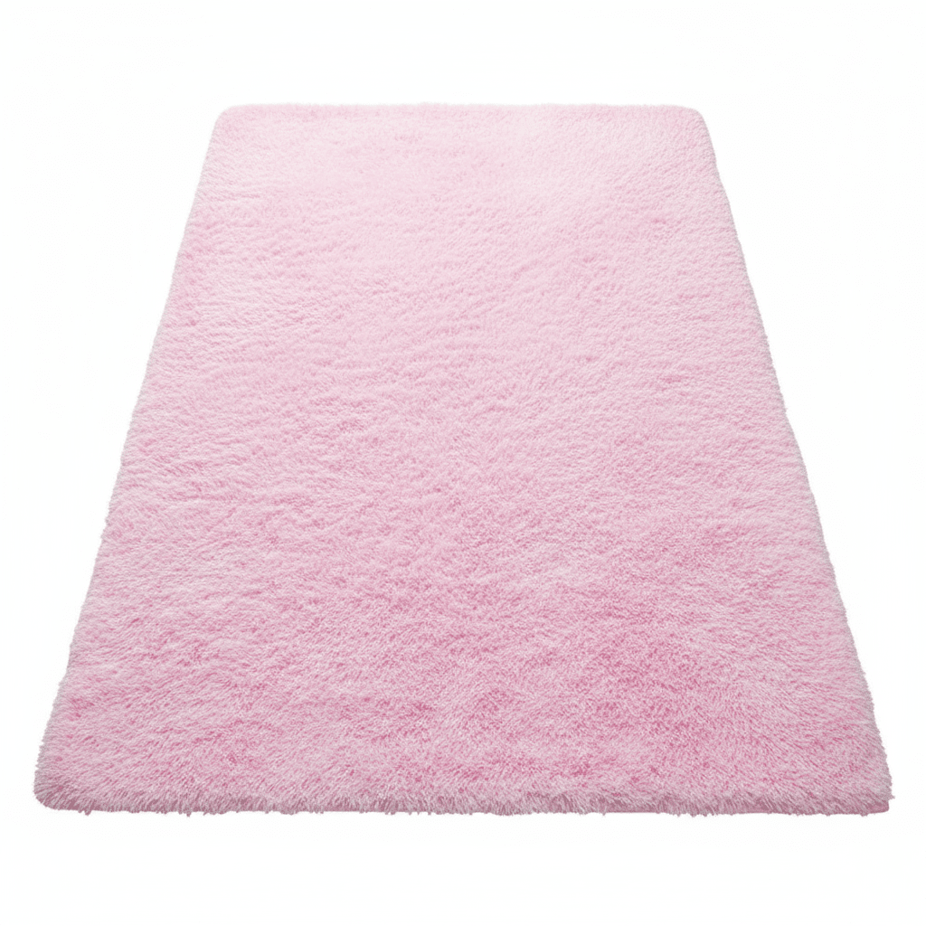 Tapis moelleux rose Shaggy pour un intérieur cosy et tendance