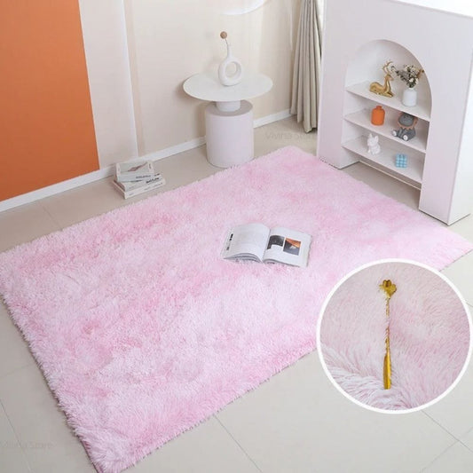 Tapis moelleux rose Shaggy pour un intérieur cosy et tendance