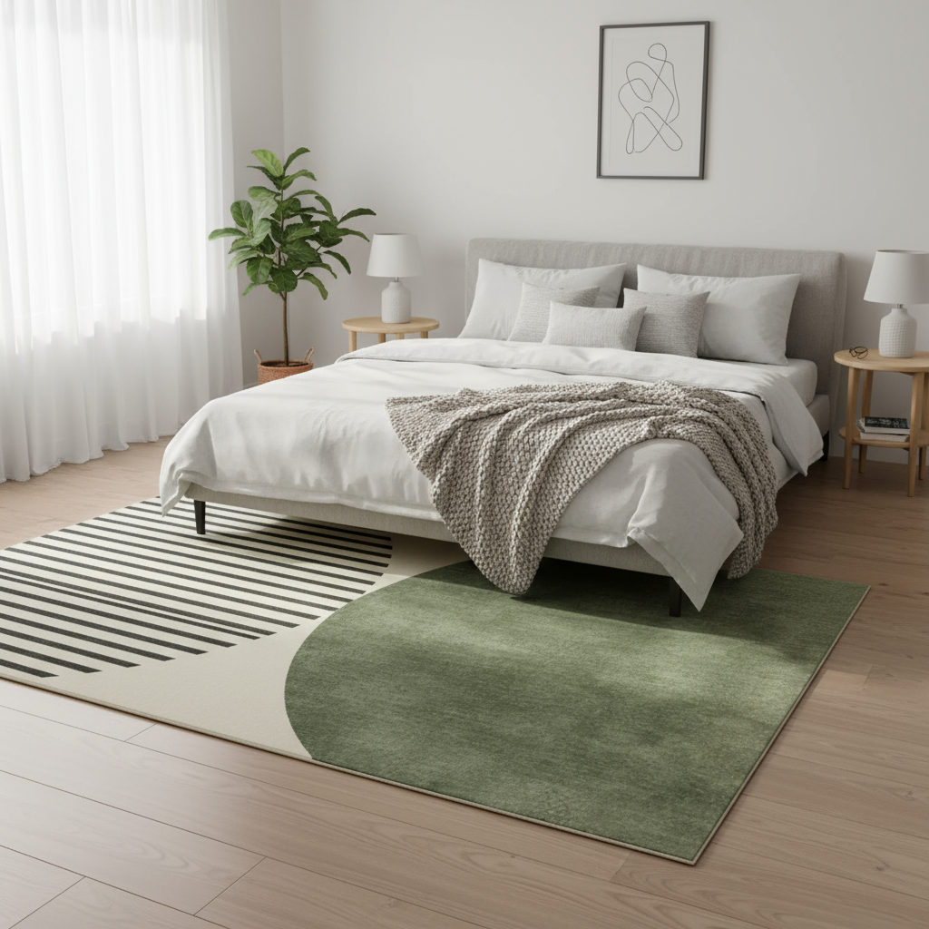 Tapis nordique élégant pour une chambre au style moderne