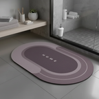 Tapis ovale mauve douche italienne